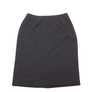 Le Suit Back Zip Lined Pencil Skirt, Solid Navy Blue, Petite Size 8P